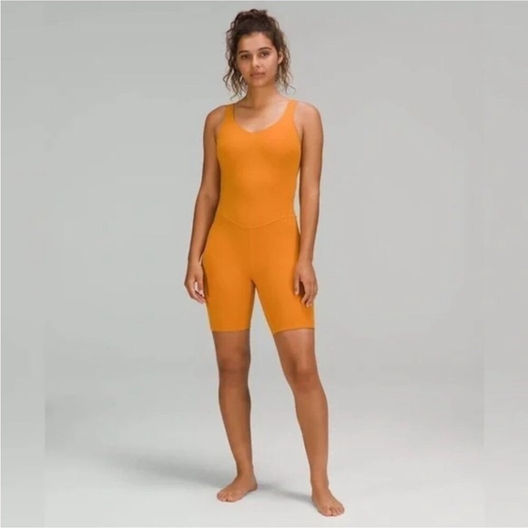 Lululemon Align Nulu Bodysuit in Autumn Orange Size 6 - Picture 9 of 10